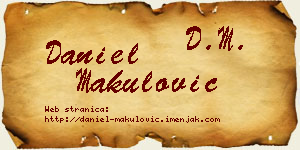 Daniel Makulović vizit kartica